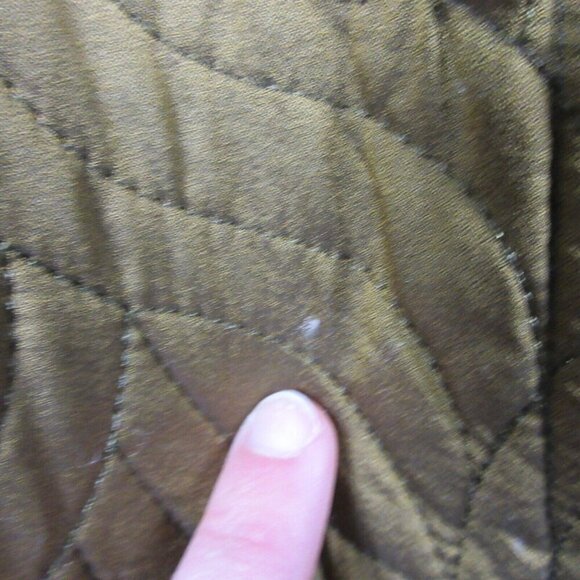 Anne Fontaine Genes Quilted Reversible Coat Women 40 Black Gold Long Luxury 1166 - Picture 11 of 16